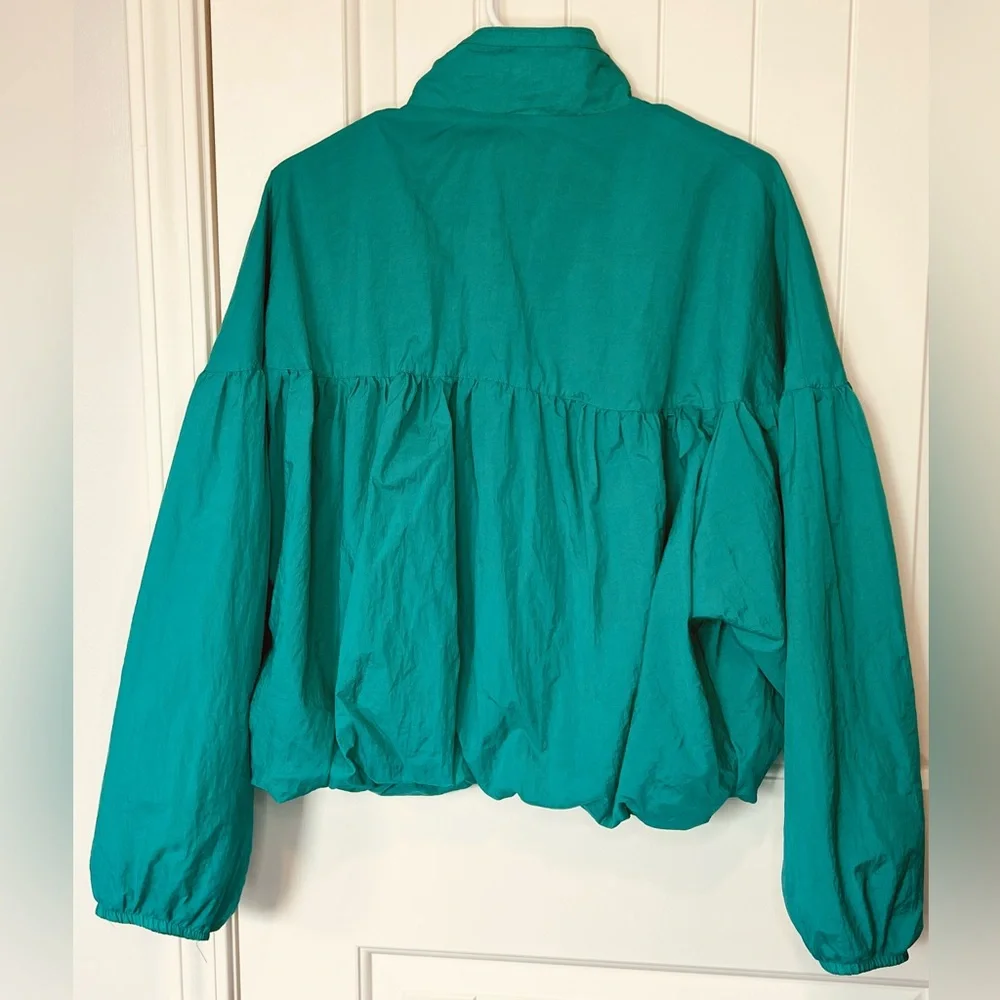 Free People Teal Windbreaker - Medium - Picture 2 of 5
